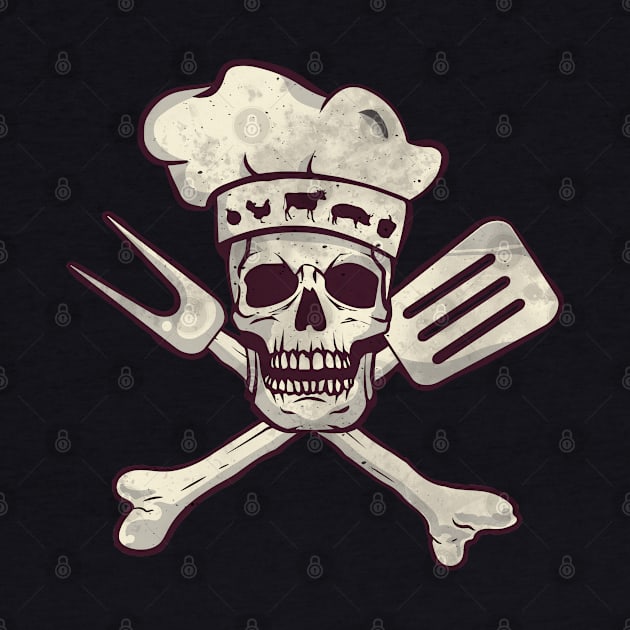 Skull with Chefs Hat Graphic by Graphic Duster